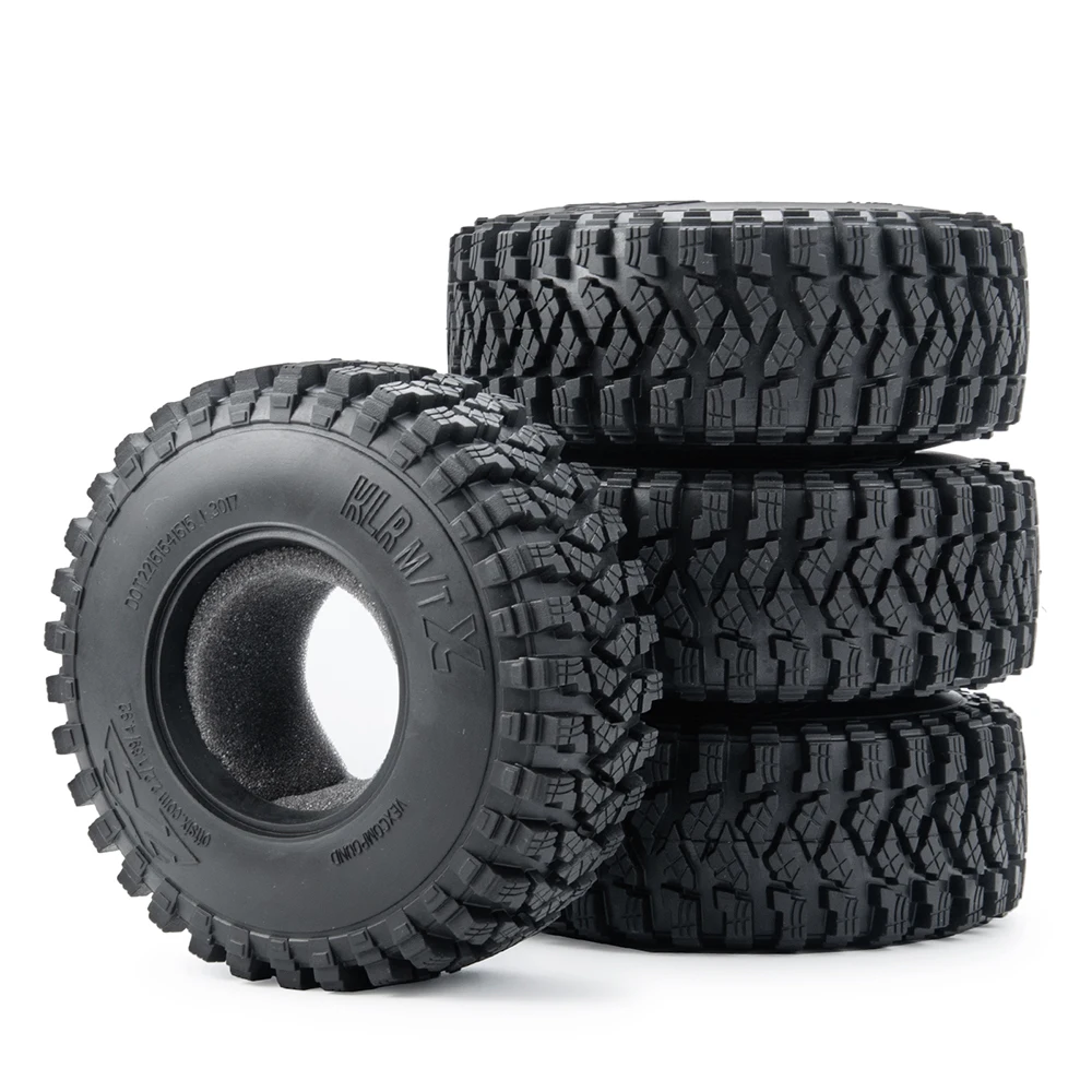 AXSPEED 1/4Pcs 2.2inch Beadlock 125mm Soft Rubber Wheel Tires Tyres for Axial Wraith TRX-4 1/10 RC Crawler Car Truck Model Parts