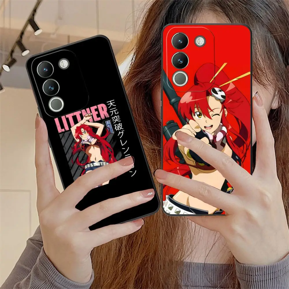 Funda de teléfono con diseño de anime Yoko Littner para VIVO Y77 76 75 74 73 72 58 56 55 51 50 38 36 Y19 Y18 Y03 Y01 5G, cubierta de TPU suave a prueba de golpes