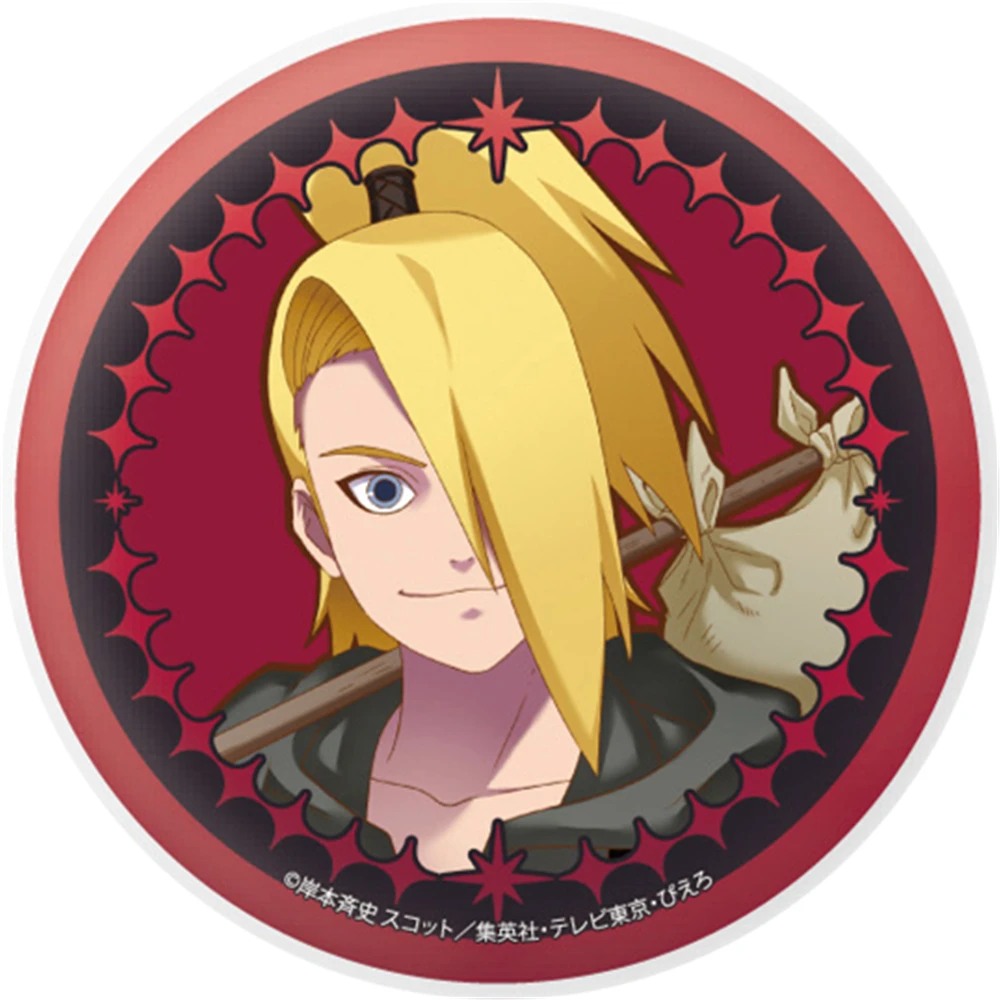 58 مللي متر أنيمي Akatsuki Hidan Kakuzu تأثيري حلي شارة دبوس SPTE صفيح بروش الدعامة هدية