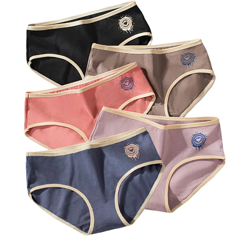 Lot de 5 sous-vêtements pour adolescentes, culottes en coton doux pour filles matures, slips solides pour adolescentes, sous-vêtements pour enfants