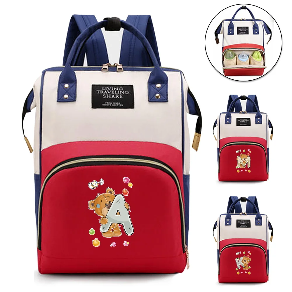 

Сумка для подгузников Mommy Pack, детские вещи, рюкзак для хранения бутылочек с молоком, модная и высококачественная дорожная сумка для мамы и беременных серии Bear