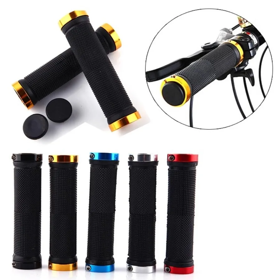 

Bicycles Handlebars Grip Soft Rubber Cover Bikes Handle Grip Cover Antislip Cyclings Handlebars Grip with End Plugs