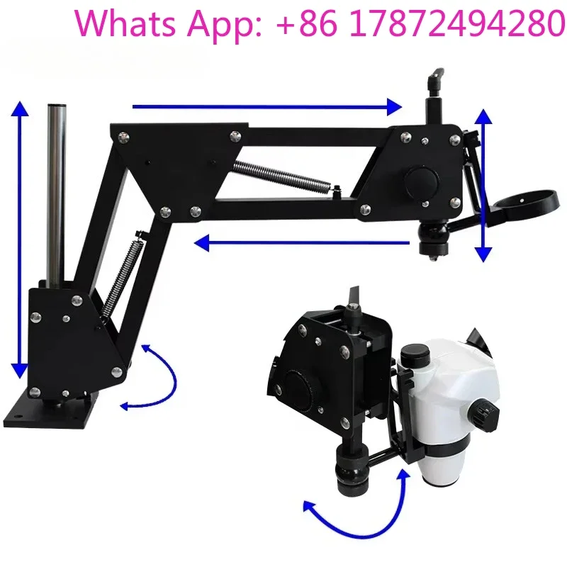 Diamond Setting Zoom Microscope Machine Stand with Head Holder for Gem Jewelry Tools Equipment