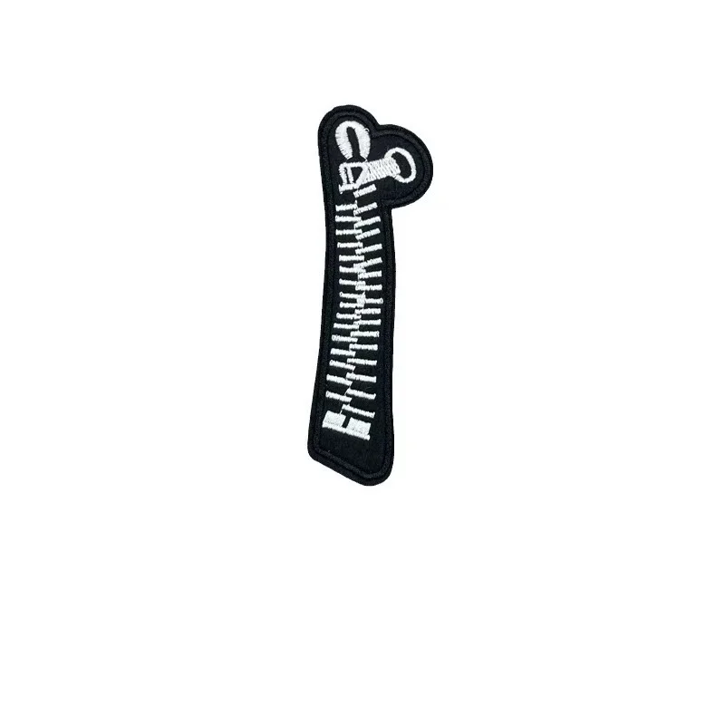 Black Series Heat Activated Spider Zipper Fabric Patches Cat Cartoon Design Halloween Embroidery Patch for Clothing Accessories