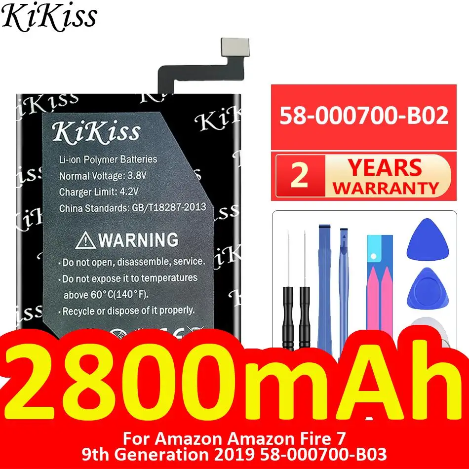 For Amazon Amazon Fire 7 9th Generation 2019 58-000700-B03 Tablet Battery 2800mAh Durable Premium Replacement 58-000700-B02
