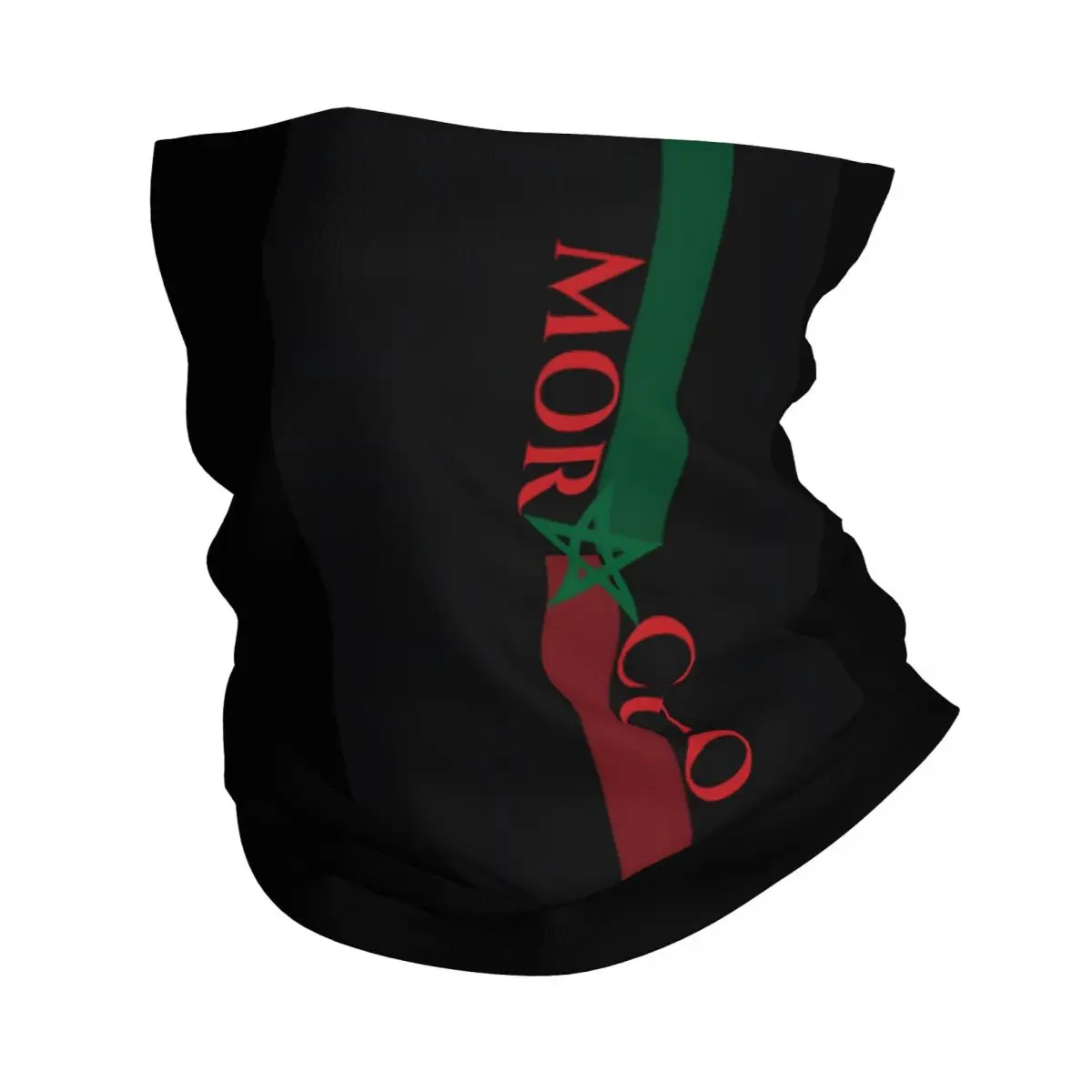 Moroccan In Red Green And Star Headband Neck Warmer Men Ski Running Tube Scarf Medical Nurse Face Bandana Gaiter