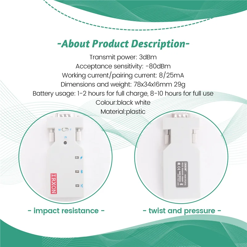 L72A-Porta seriale Modulo Bluetooth wireless Linea RJ45 a RS232 Porta seriale Linea console Bluetooth