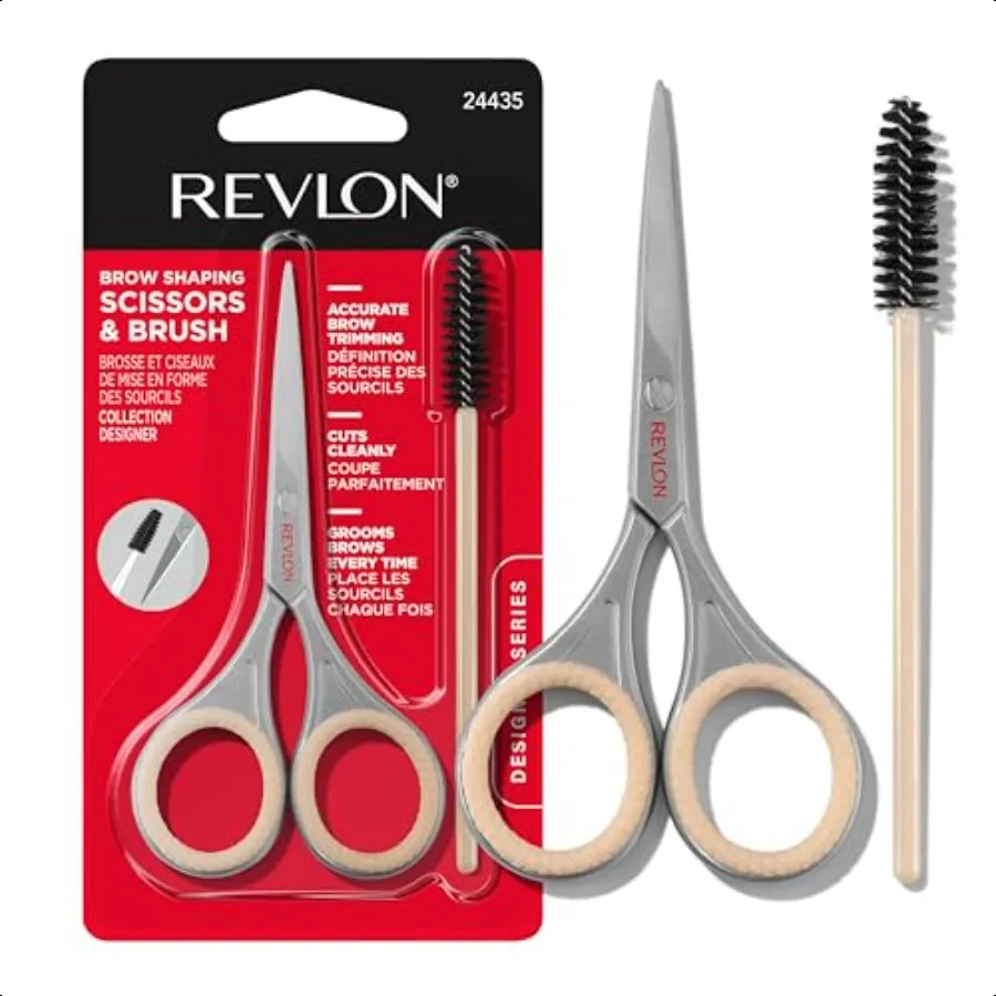 

Designer Series Brow Set Trimming and Shaping Eyebrow Kit with Scissors and Spoolie Brush Easy to Use at Home or on The Go 1 Co