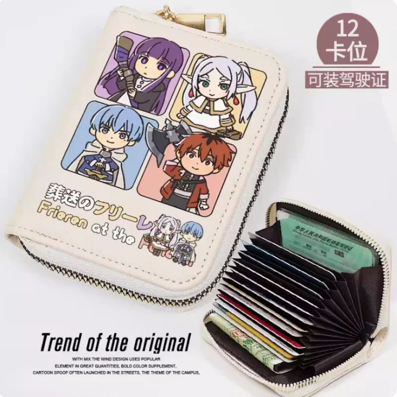 

Anime Frieren at the Funeral Zipper Fashion Wallets PU Purse Card Holder Money Bag Cosplay Gift B373