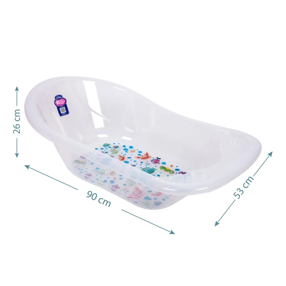 White Color Patterned Transparent Giderli Baby Tub