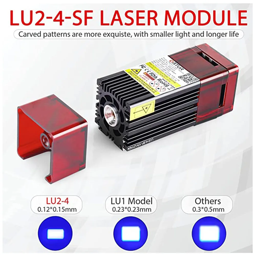 2W 5W 10W Laser Module Laser Head 450nm Blue Lase for ORTUR Laser Engraving Machine Wood Marking Cutting Tool Engraving Head CNC