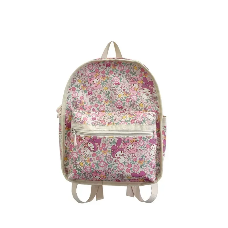 Sanrio hello kitty new melody backpack ins girl pink schoolbag big capacity student shoulder bag handbag