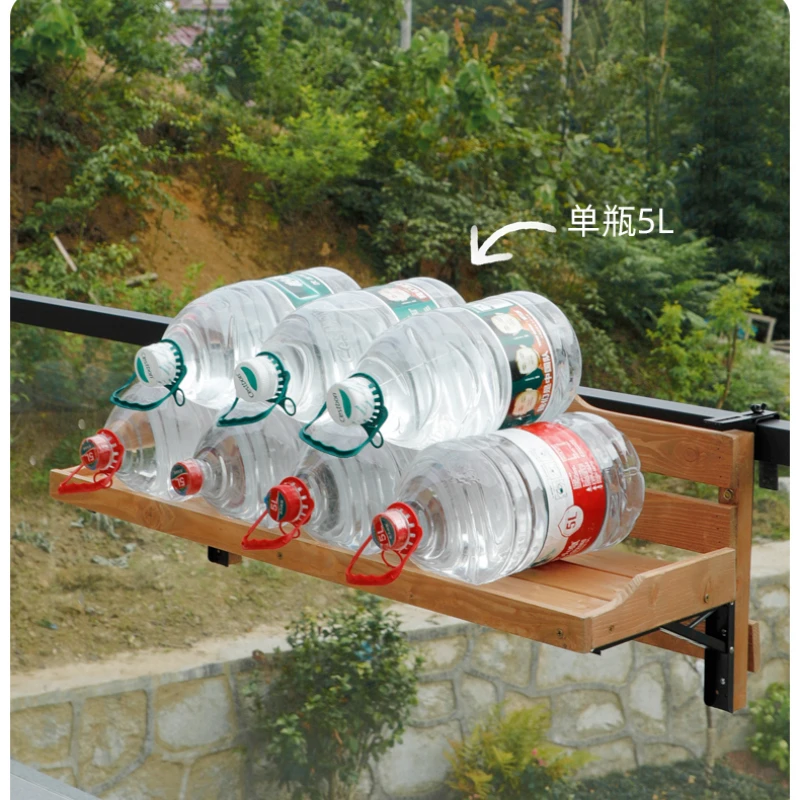 Adjustable Balcony Hanging Table Space-Saving Foldable Desk Durable Rail-Mounted Table for Outdoor Spaces Practical Outdoor