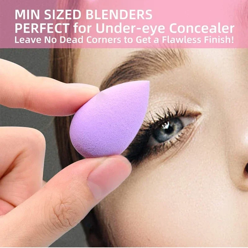 1-8Pcs Mini Beauty Egg Makeup Sponge Face Beauty Cosmetic Powder Puff for Foundation Cream Concealer Make Up Blender Tool