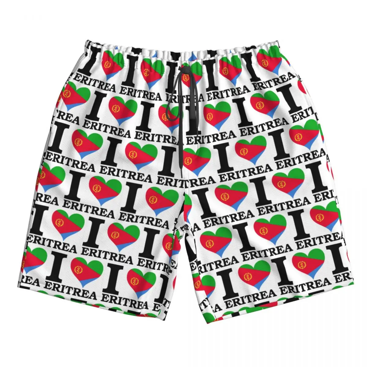 

Flag Of Eritrea Trunks Beach Board Shorts Casual Quick Dry Swim Summer Men Pants