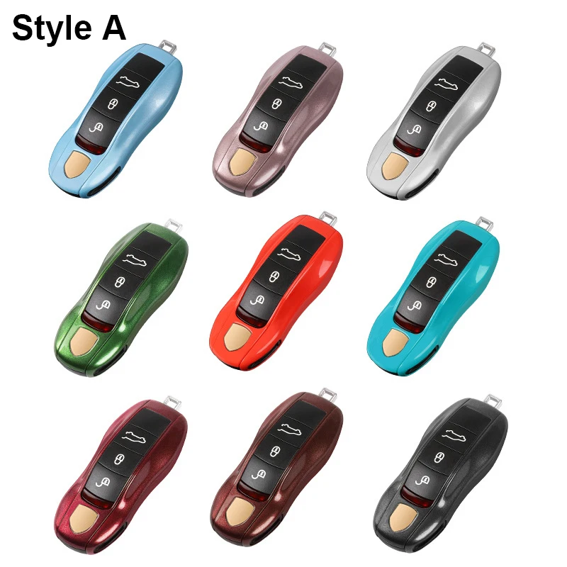 For Porsche Macan Boxster Cayman Panamera 718 911 Taycan Car Key Case Keyless Cover Key Shell Car Accessories Protective Case