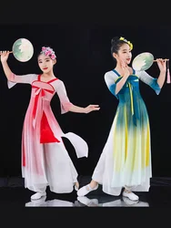 Chinese costume hanfu new children's classical stage costumes umbrella dance ethnic girls Yangko clothing fan dance