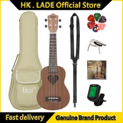 IRIN-Ukulele Hawaiian JeelsLove Shape Guitarra avec sac, cordes tuner, pièces et accessoires Capo, 21 pouces, 4 cordes
