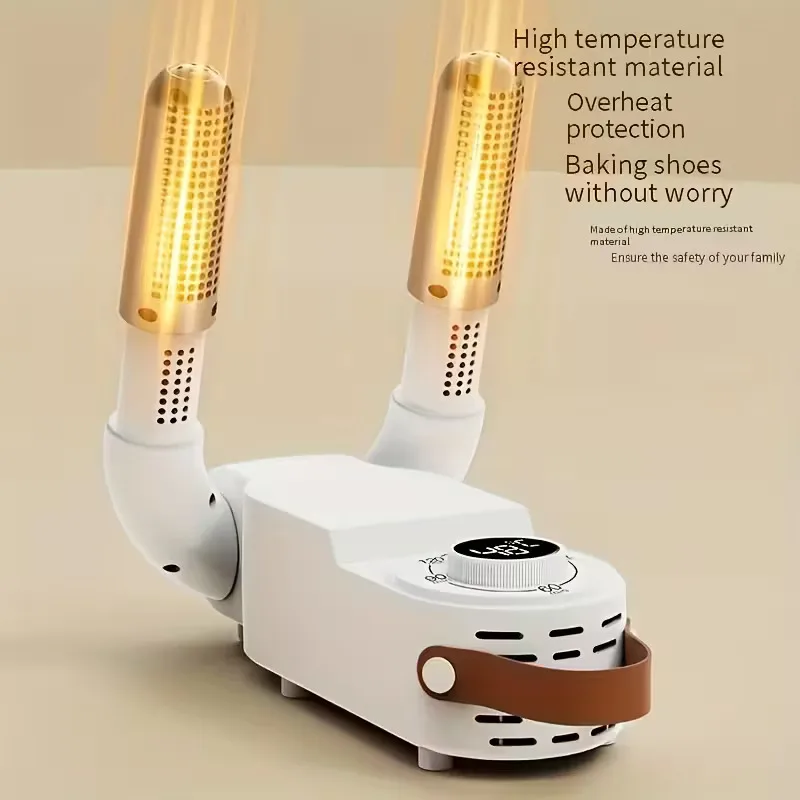 Portable Shoe Dryer: Fast, Quiet, and Efficient Drying with 110V Smart Timer and Auto Shut-off. Features a Foldable Design, Suitable for Work Boots, Gloves, Hats, and Socks. A Must-have Household Item, Perfect as a Thanksgiving, Christmas, or Holiday Gift