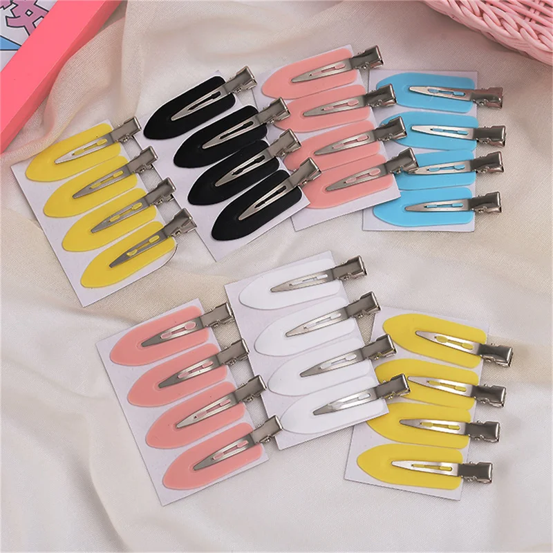 4pcs/set No Bend Seamless Hair Clips Makeup Clip Washing Face Accessories Seamless Barrettes Salon Styling Fixed Accessories