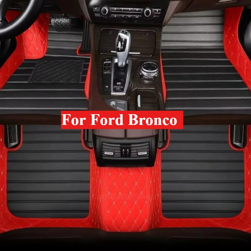 

Автомобильные коврики на заказ для Ford Bronco 2021-2023-2025, всепогодные 1-го и 2-го ряда, автоаксессуары, кожаные ковры для ног, интерьерные коврики