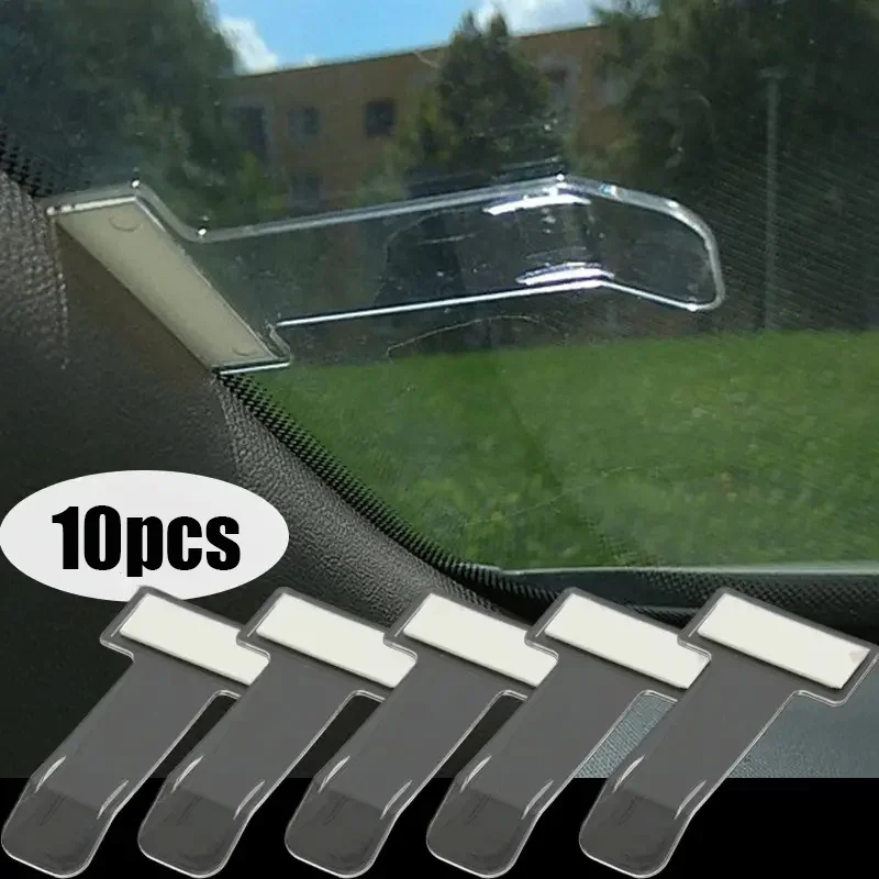 10 transparent silicone car windshield ticket holders! Suitable for various cars | Durable parking permit and ticket storage box