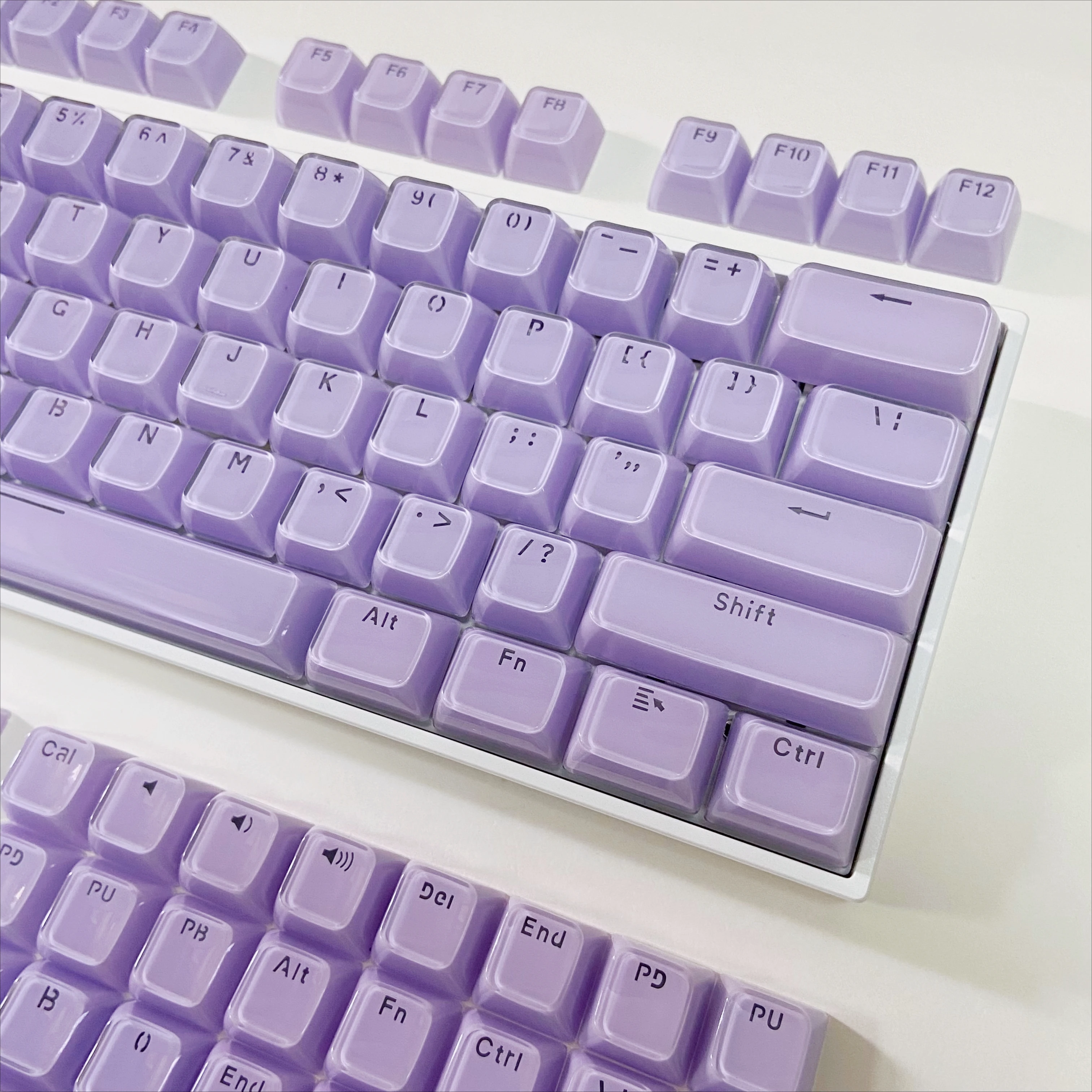 Jelly Keycaps for Mechanical Keyboard OEM Double Transparent Crystal Key Caps for Custom Gaming Mechanical Keyboard Purple Blue