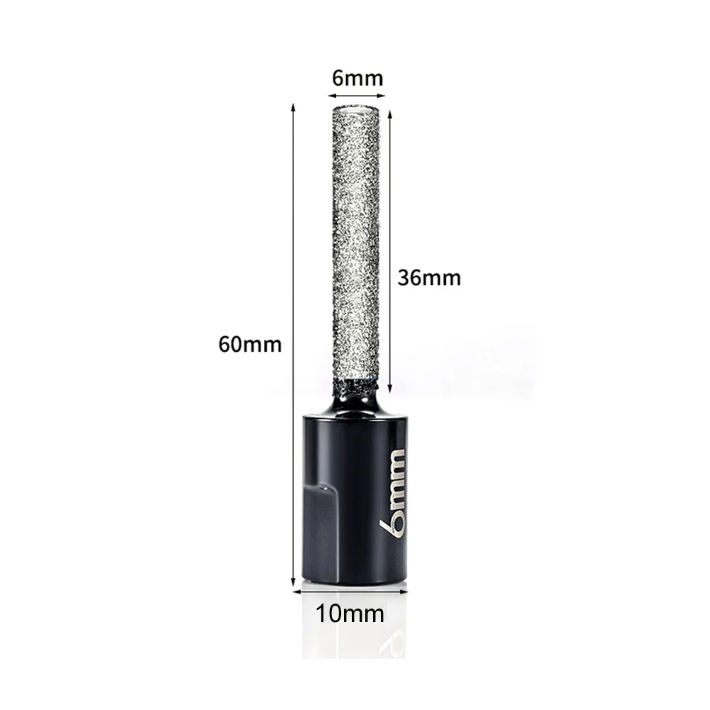 1/4pcs 6-12mm M10 Thread Vacuum Brazed Emery Drill Bit Hole Opener For Granite Marble Glass Drilling Angle Grinder Accessories