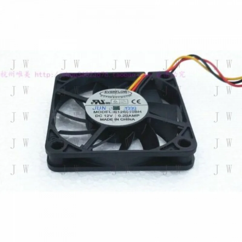 DDW for EVERFLOW R126010BH 6010 60X10MM 12V 0.20A 3Pin Fan Replace EVERFLOW R126010DL