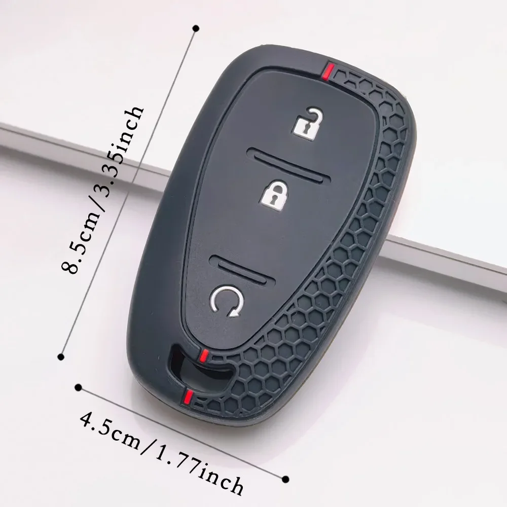 Key Fob Cover for Chevrolet 1500 Equinox Malibu XL Cruze Blazer Trax Camaro Volt Anti-Scratch Shockproof Soft Grip Easy Install view 4