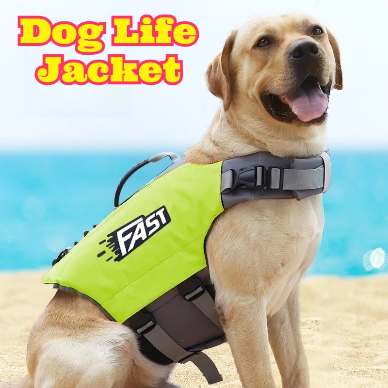 

Summer Dog Life Jacket Lightweight Magic Tape Buoyancy Vest Pet Swimming Gear Large Medium Dogs Water Safety Floatation Swim Aid