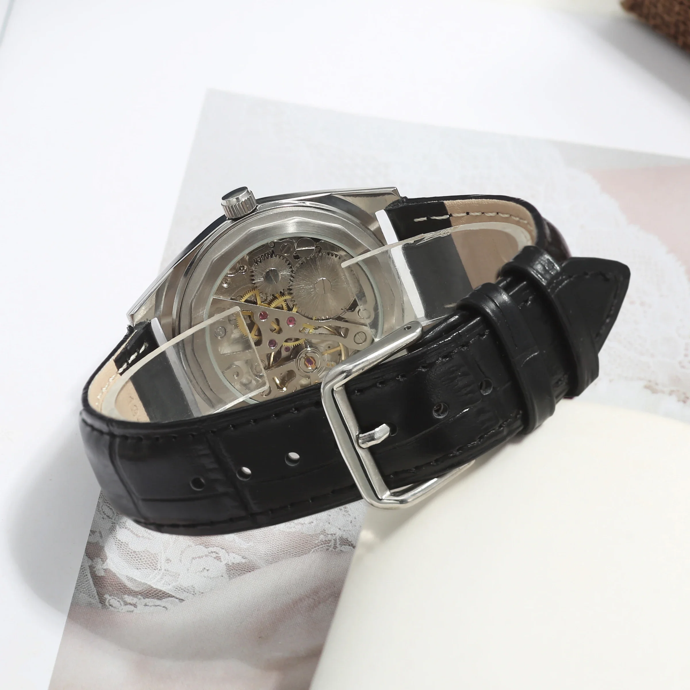 ريد ستار ساعة ميكانيكية 36 مللي متر ريترو ساعة ميكانيكية للرجال شنغهاي 8120 حركة يدوية مناسبة للهدايا الرجالية ساعة الصين #6