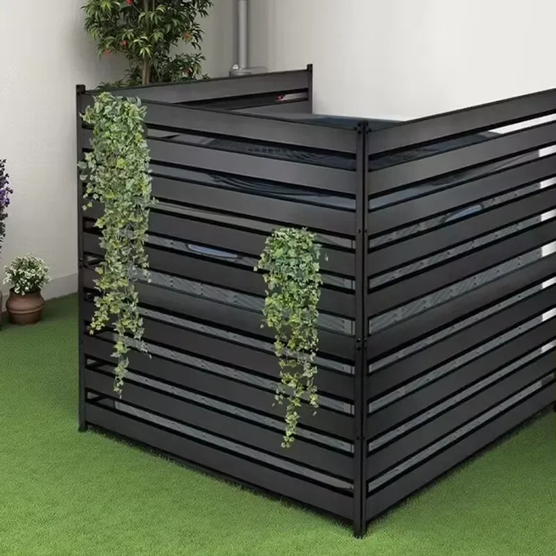 Metal Privacy Fence Panels for Outside, Air Conditioner Fences, Pool Equipment Enclosure Trash Can Fence Fencing for Outdoor
