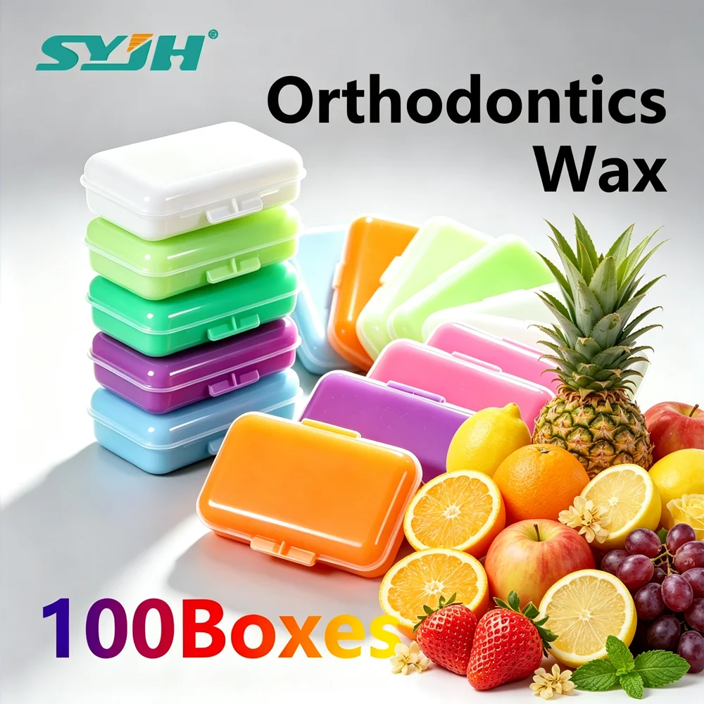 100Boxes Dental Ortho Wax for Braces Gum Protection Different Flavors Optional Orthodontic Relief Wax Oral Care Dentist Supplies