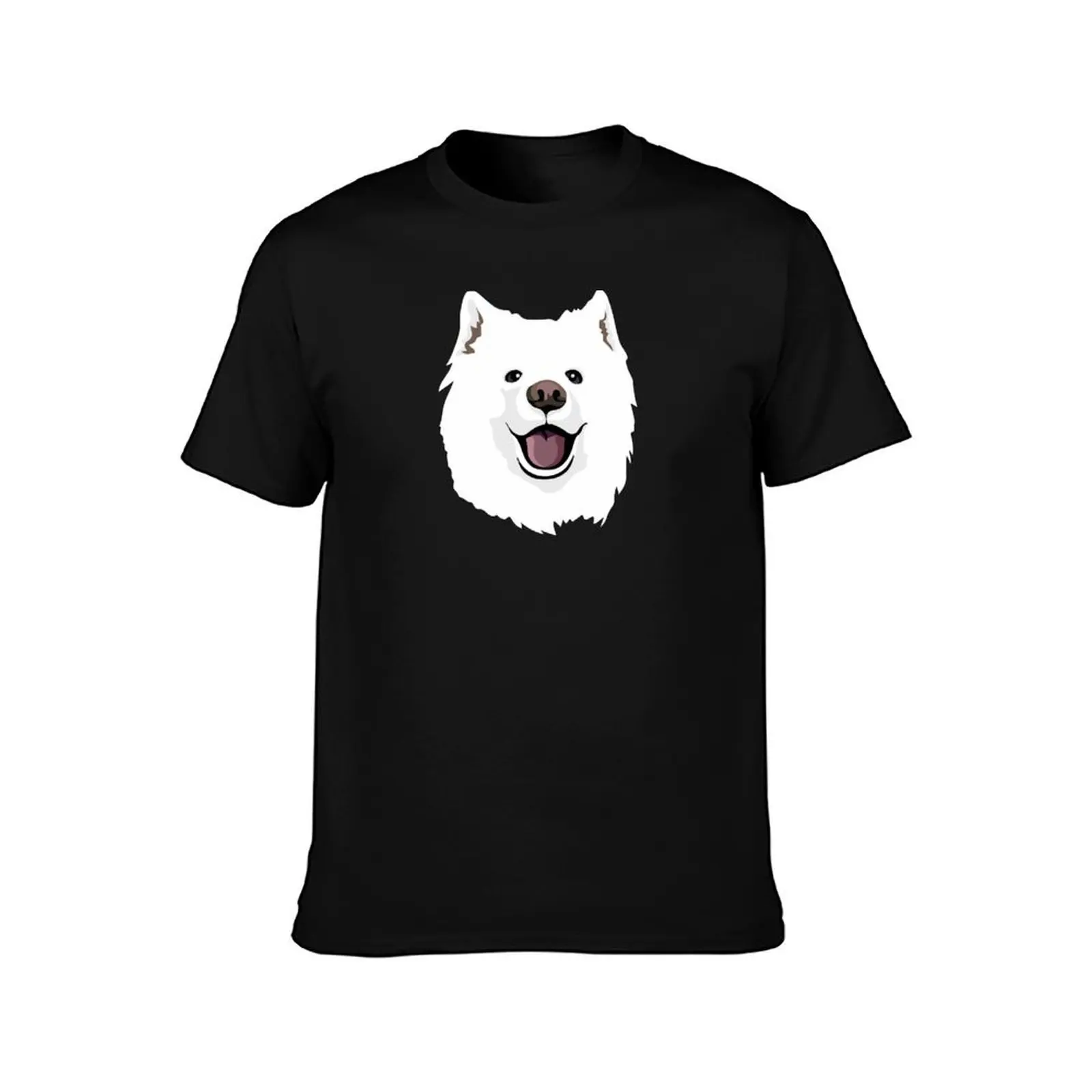 Happy Samoyed T-Shirt Summer Holiday Casual Tee T-Shirt