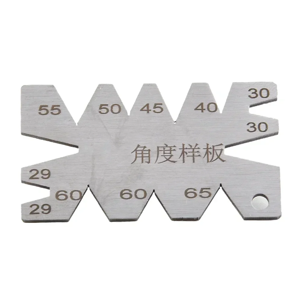 Schneidgewinde Winkelmesser V-Schlitze Edelstahl Eisen 49x27x1,2mm 29/30/40/45/50/55/60/65 ° Vorlage drehbare Drehmaschinen