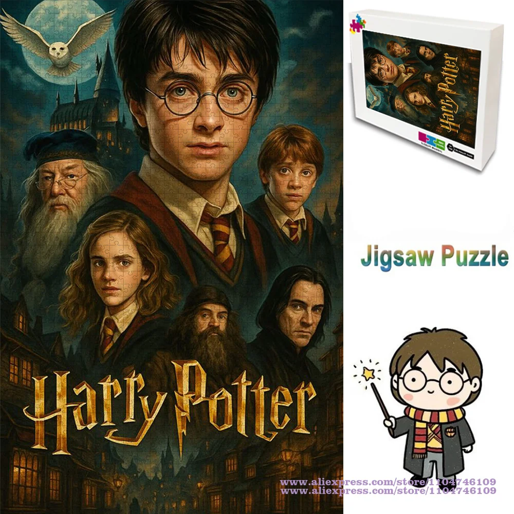 

Harry Potter Puzzle Jigsaw 108/200/300/500/1000/1500Pcs Movie Characters Puzzles Intelligence Puzzles for Kids Christmas Gift