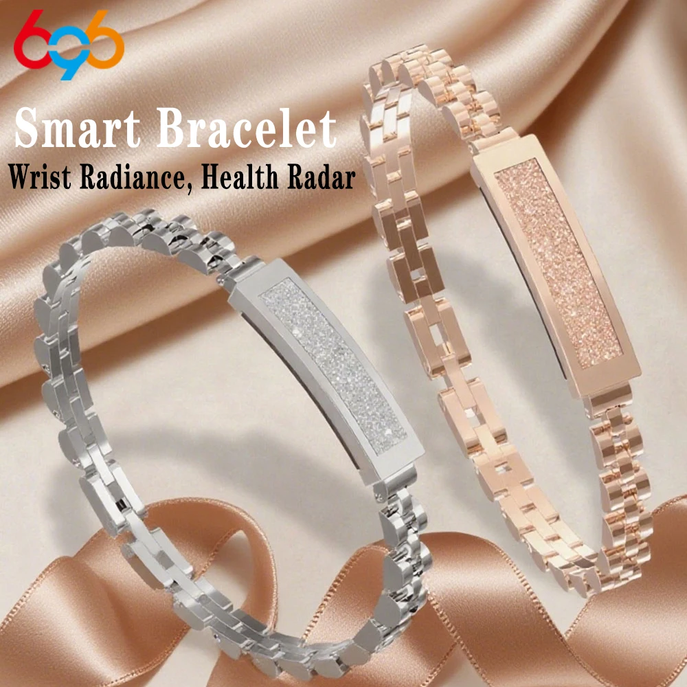 

Waterproof Smart Chain Bracelet For Women Ultra Thin Wristband Lady Bluetooth Connected APP Multi Sports Heartrate Sleep Monitor