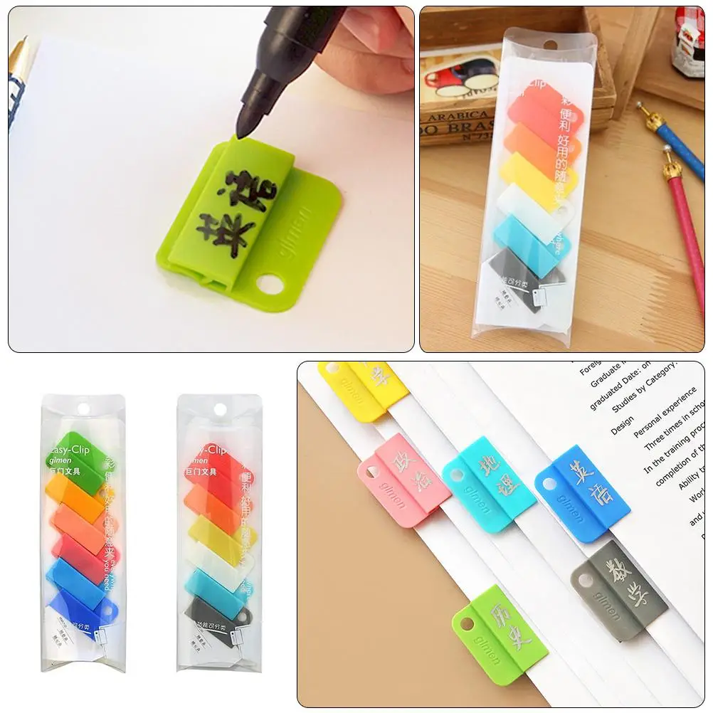 12 Pcs Premium Plastic File Classification Folder Sealing Clips Portable Home Use Bag Sorting Clamp School Accessory Office