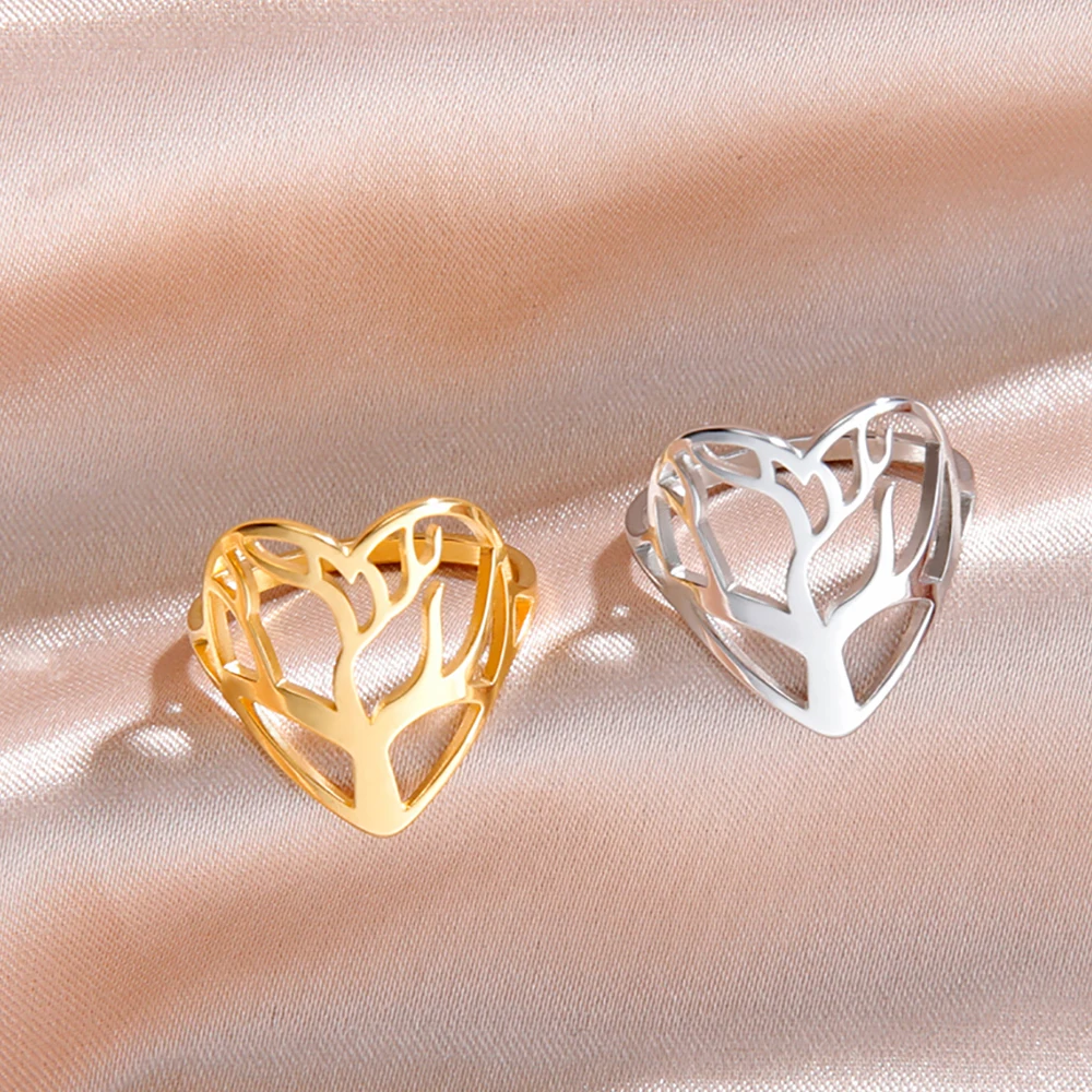 Dawapara Baum des Lebens Ring Hexerei Celtics Knoten Stammbaum Edelstahl Ring für Frauen Ehering Wicca Paar Schmuck – Detail 18