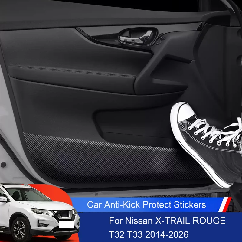 Car B-Pillar Door Anti-Kick Protect Pad For Nissan X-TRAIL ROUGE T32 T33 2014-2026 Trunk Anti-Dirty Scratch Resistant Accessory