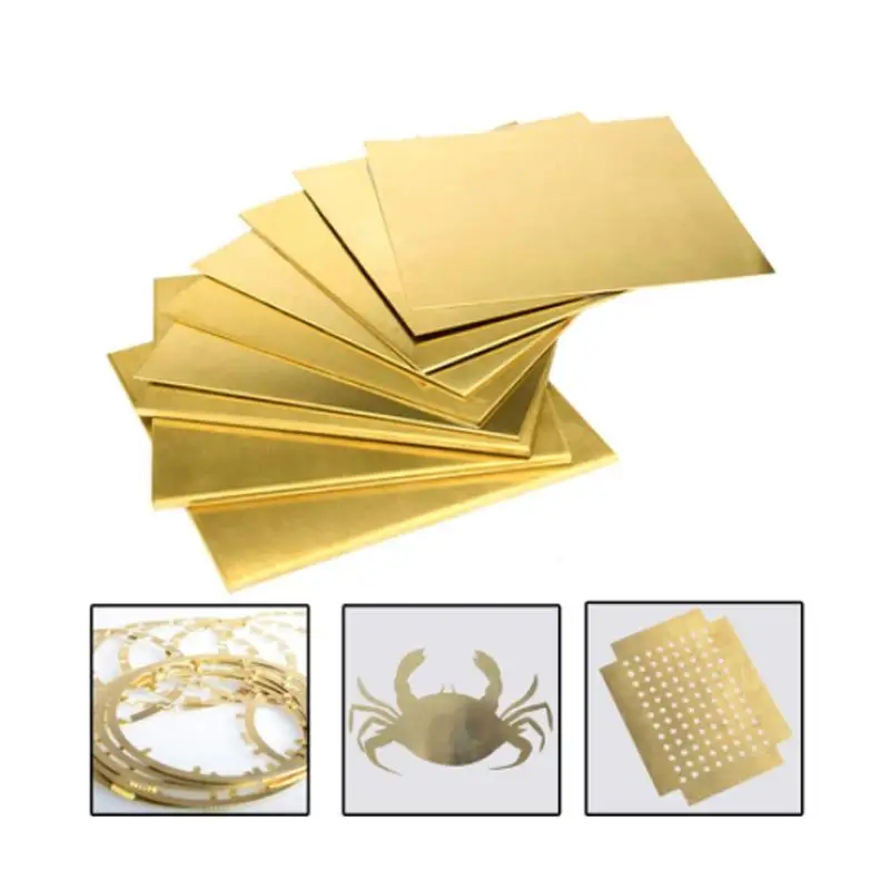 1pcs 1.5*150*150mm Brass Sheet Thickness  Brass Plate Customized Size CNC Frame Model Mould DIY Contruction Brass Pad