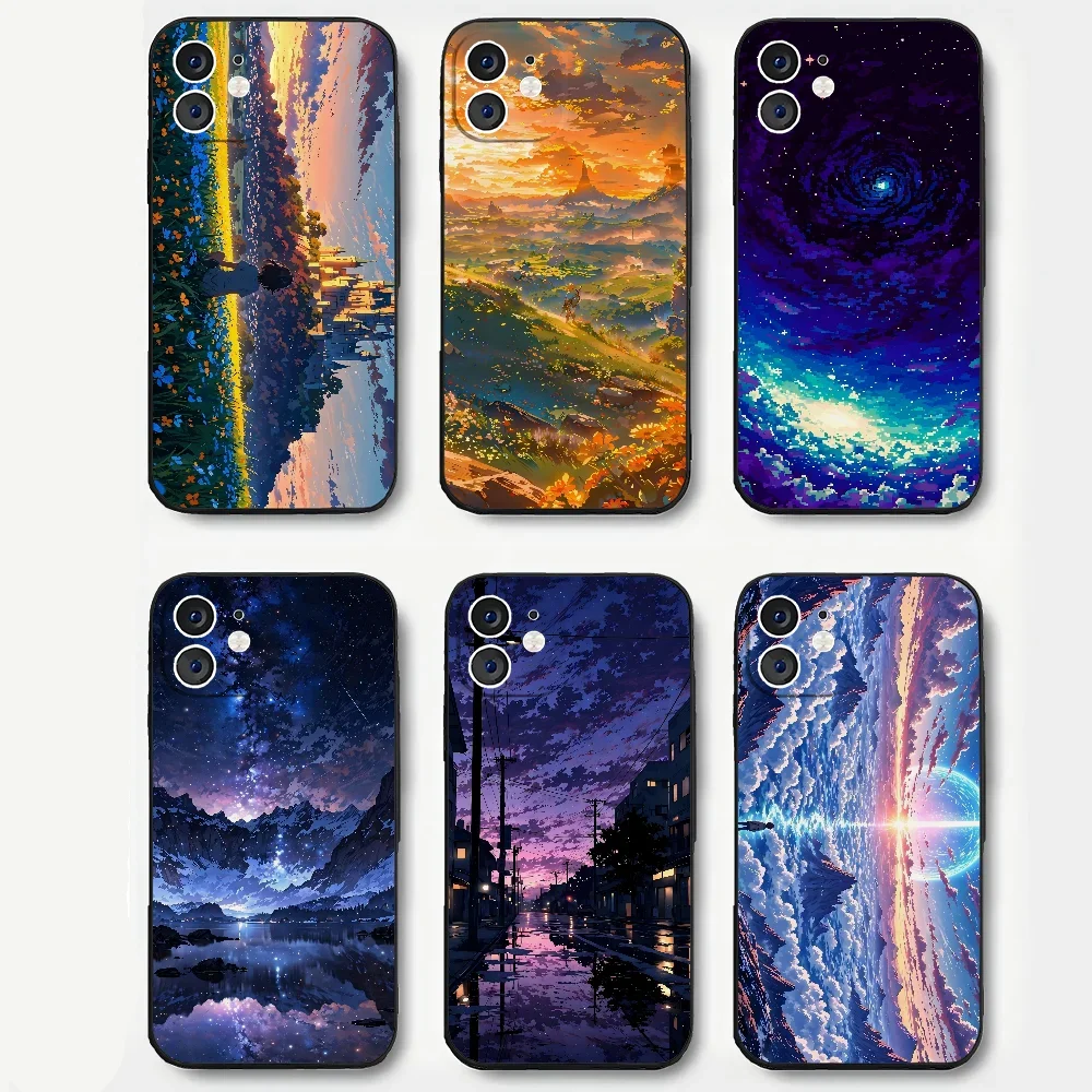 Sunset Cyberverse Zelda Your Name Phone Case Silicone Soft For IPhone 16 15 14 13 12 11 Plus Pro Max Plus