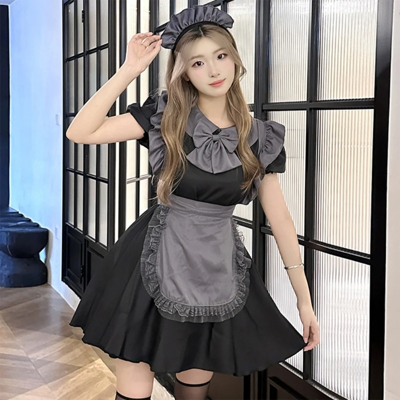 Damen Mädchen Halloween Cosplay Kostüme Spitze Schichten Dienstmädchen Kleider Süßes Kleid Prinzessin Röcke Cosplay Kostüme