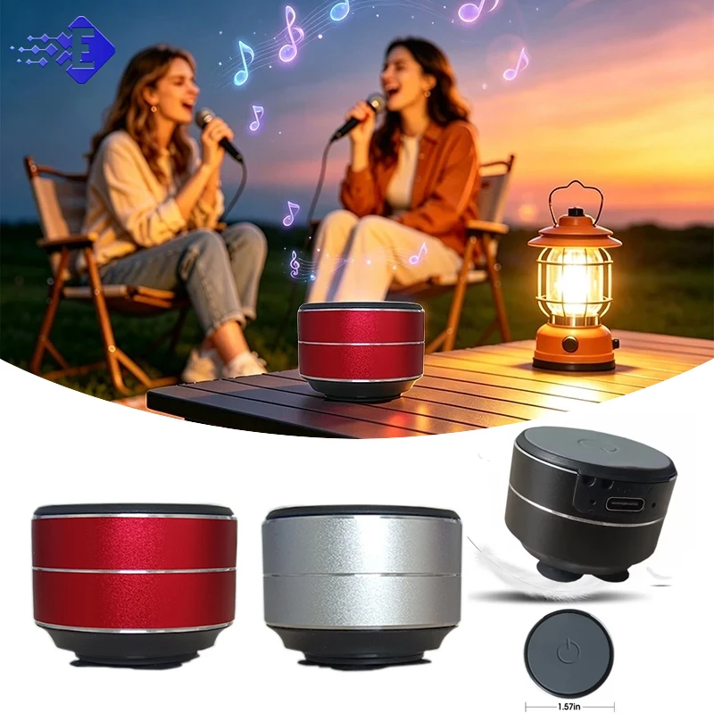 Bone Conduction Vibration Speaker TWS Wireless Stereo Mini Portable Metal Shell Speaker For Desktop Outdoor Travel Gift