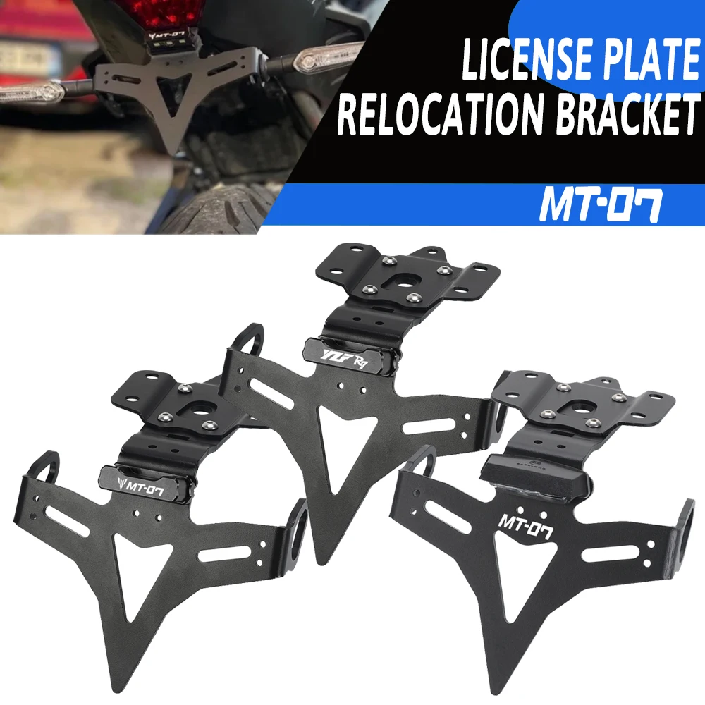 

License Plate Holder Bracket Rear Tail Tidy Fender Eliminator Kit For Yamaha MT07 FZ07 MT 07 FZ 07 2013-2024 YZF R7 2021-2026
