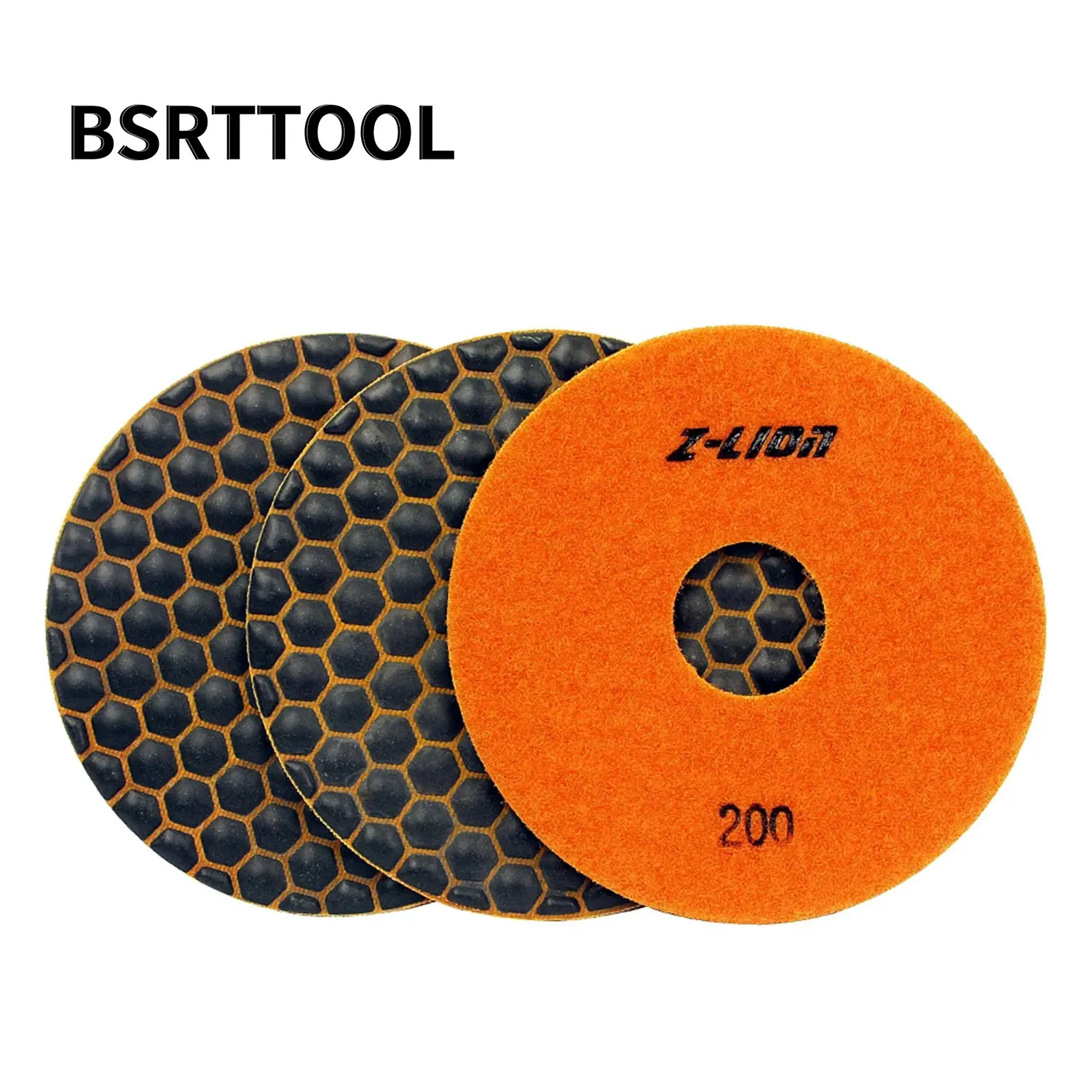 

BSRTTOOL 3PCS 125Mm 5" Wet/Dry Diamond Polishing Pad Flexible Grinding Discs For Granite Marble Stone Concrete Floor Polishing