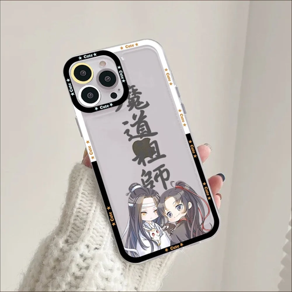 Mo Dao Zu Shi MDZS anime Phone Case For iPhone 14 13 12 11 Pro Max Mini X Xs XR 6 7 8 Plus SE 2020 Transparent Case