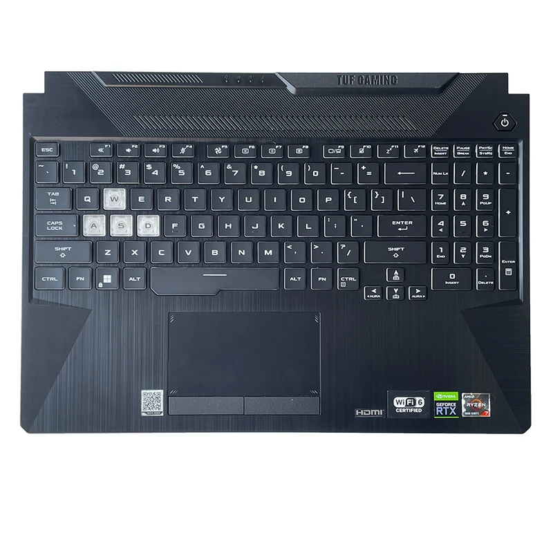 US Backlit Keyboard for Asus TUF Gaming 8 F15 FX506 FA506 FA506II FX506H F17 FA706 FA706U FX706 FX706U with air outlet cover