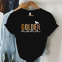 Golden Mama Shirt Women's Clothing Golden Retriever T-shirt Female Gift Dog Lover Graphic T Shirts Women Short Sleeve Dog Shirt